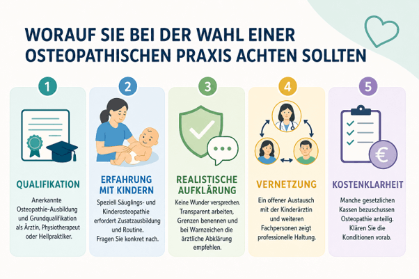 Infografik Osteopathie bei Kindern